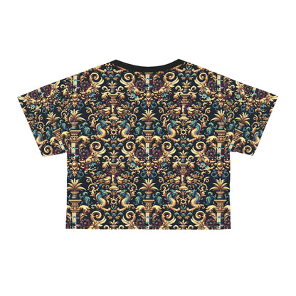 Digital Renaissance Modern Baroque Fusion Crop Tee - 8404 Design-57