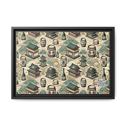 Cultural Artisanal Fusion Contemporary Cultural Elegance Matte Canvas, Framed (multi-Color) - 8404 Design-68 B
