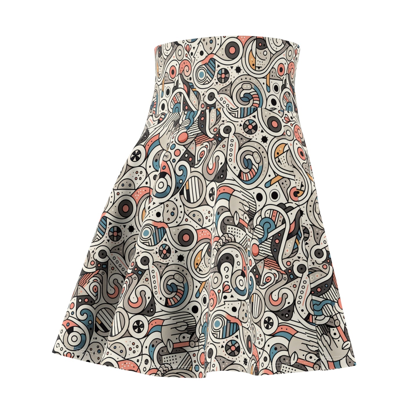 Modern Minimalism Minimalist Tech Women's Skater Skirt - 8404 Design-61