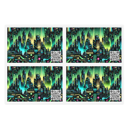 Cyber Punk Graphics Tech-Inspired Cyberpunk Sticker Sheets - 8404 Design-54