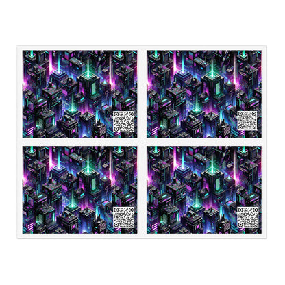 Tech Noir Graphics Futuristic Tech Aesthetics Sticker Sheets - 8404 Design-55