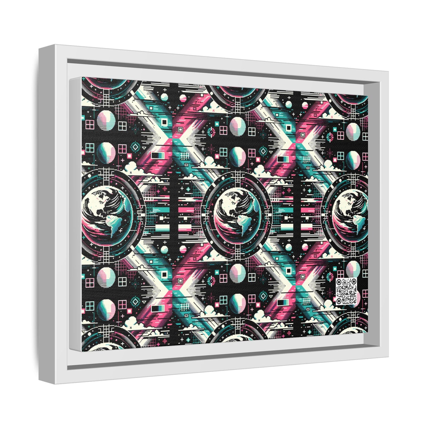 Digital Artistry Digital-native Streetwear Matte Canvas, Framed (multi-color) - 8404 Design-62 A