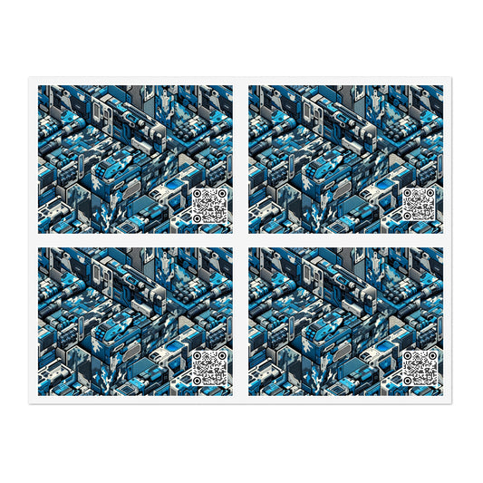 Tech Urban Camo Tech-Forward Streetwear With a Futuristic Military Edge Sticker Sheets - 8404 Design-51