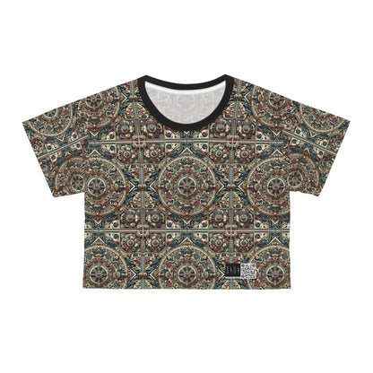 Urban Renaissance Historical Fusion With Street Edge Crop Tee - 8404 Design-57