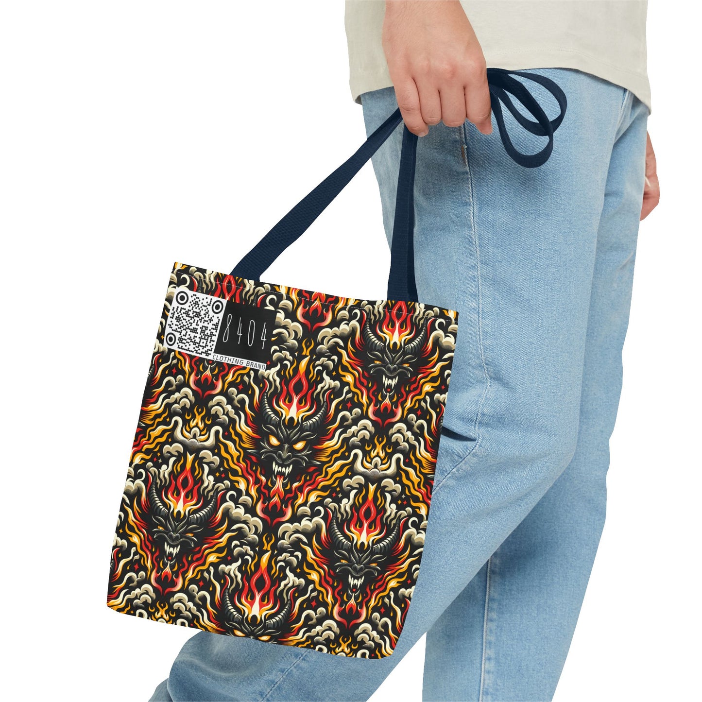 Flame Graphics Maximalist Streetwear Tote Bag - 8404 Design-59