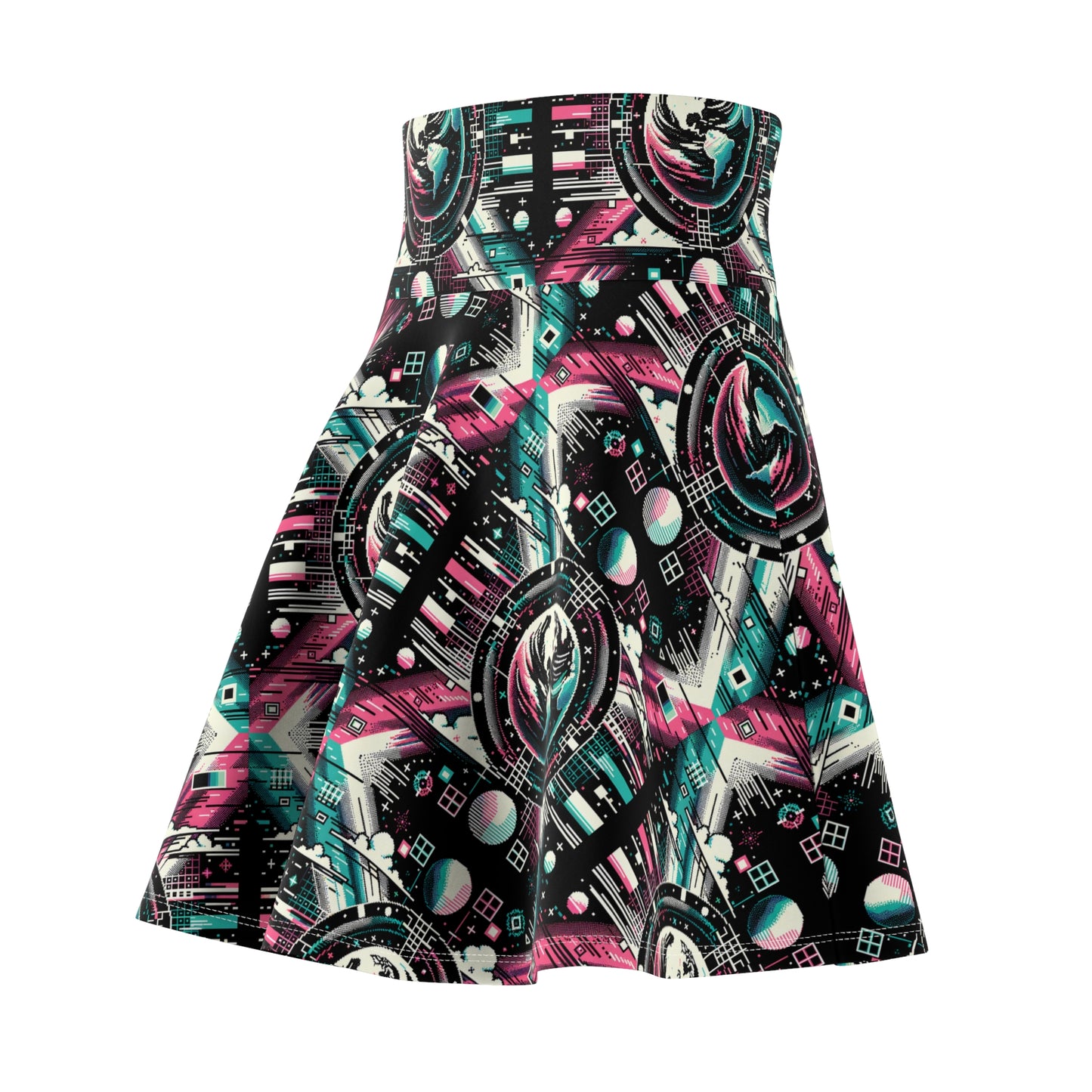Digital Artistry Digital-native Streetwear Women's Skater Skirt - 8404 Design-62