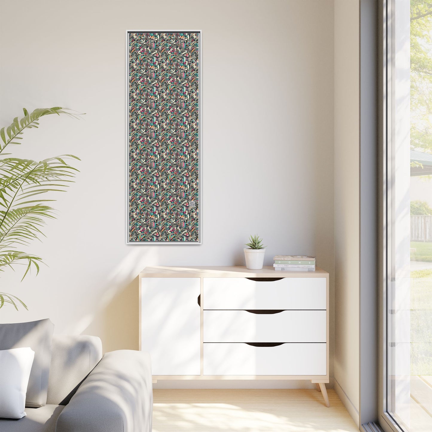 Digital Street Art Urban Street Style Matte Canvas, Framed (multi-color) - 8404 Design-74 B