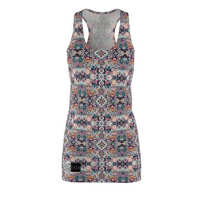 Digital Artisanal Fusion Digital Artisanal Women's Cut & Sew Racerback Dress - 8404 Design-65