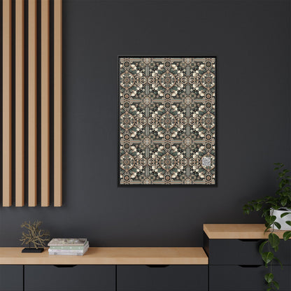 Cyber Garden Party Tech Garden Extravaganza Matte Canvas, Framed (multi-Color) - 8404 Design-66 A