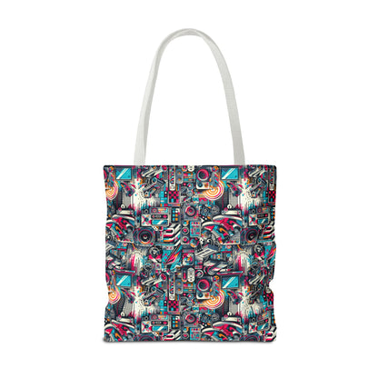 Urban Graffiti Fusion Eclectic Street Art Meets Modern Tech Culture Tote Bag - 8404 Design-50