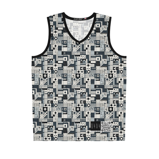 Digital Minimalism Minimalist Tech Basketball Jersey - 8404 Design-49