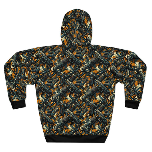 Digital Punk Futuristic Grunge Pullover Hoodie - 8404 Design-47