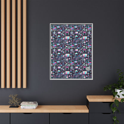 Digital Rebellion Youthful Streetwear with a Rebellious Digital Twist Matte Canvas, Framed (multi-color) - 8404 Design-71 A