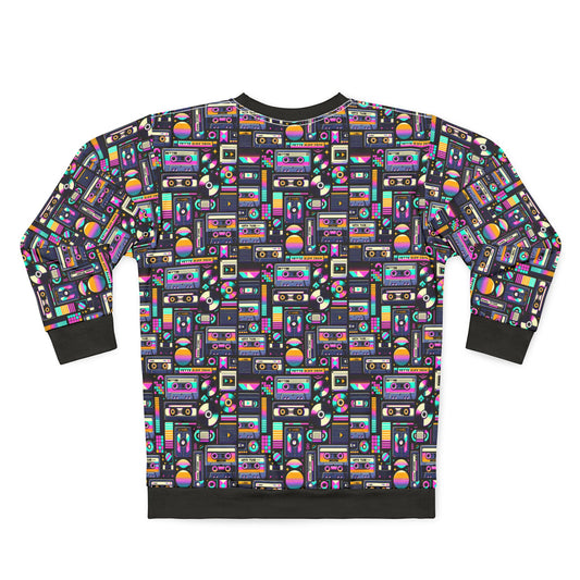 Digital Nostalgia Tech-Inspired Retro Fusion Sweatshirt - 8404 Design-48