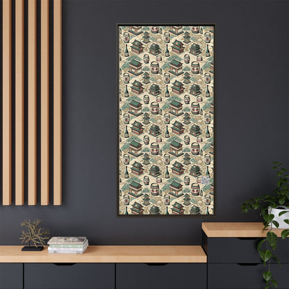 Cultural Artisanal Fusion Contemporary Cultural Elegance Matte Canvas, Framed (multi-Color) - 8404 Design-68 B