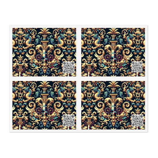 Digital Renaissance Modern Baroque Fusion Sticker Sheets - 8404 Design-57