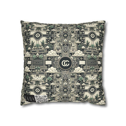 Cyber Garden Party Tech Garden Extravaganza Faux Suede Square Pillowcase - 8404 Design-54