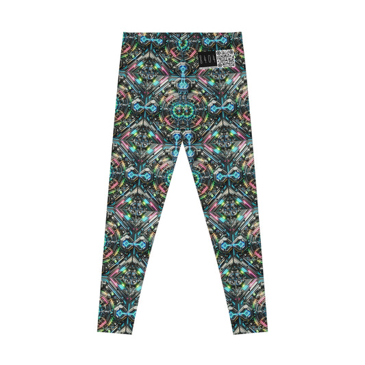 Tech-Infused Futurism Futuristic Tech Stretch Leggings - 8404 Design-53