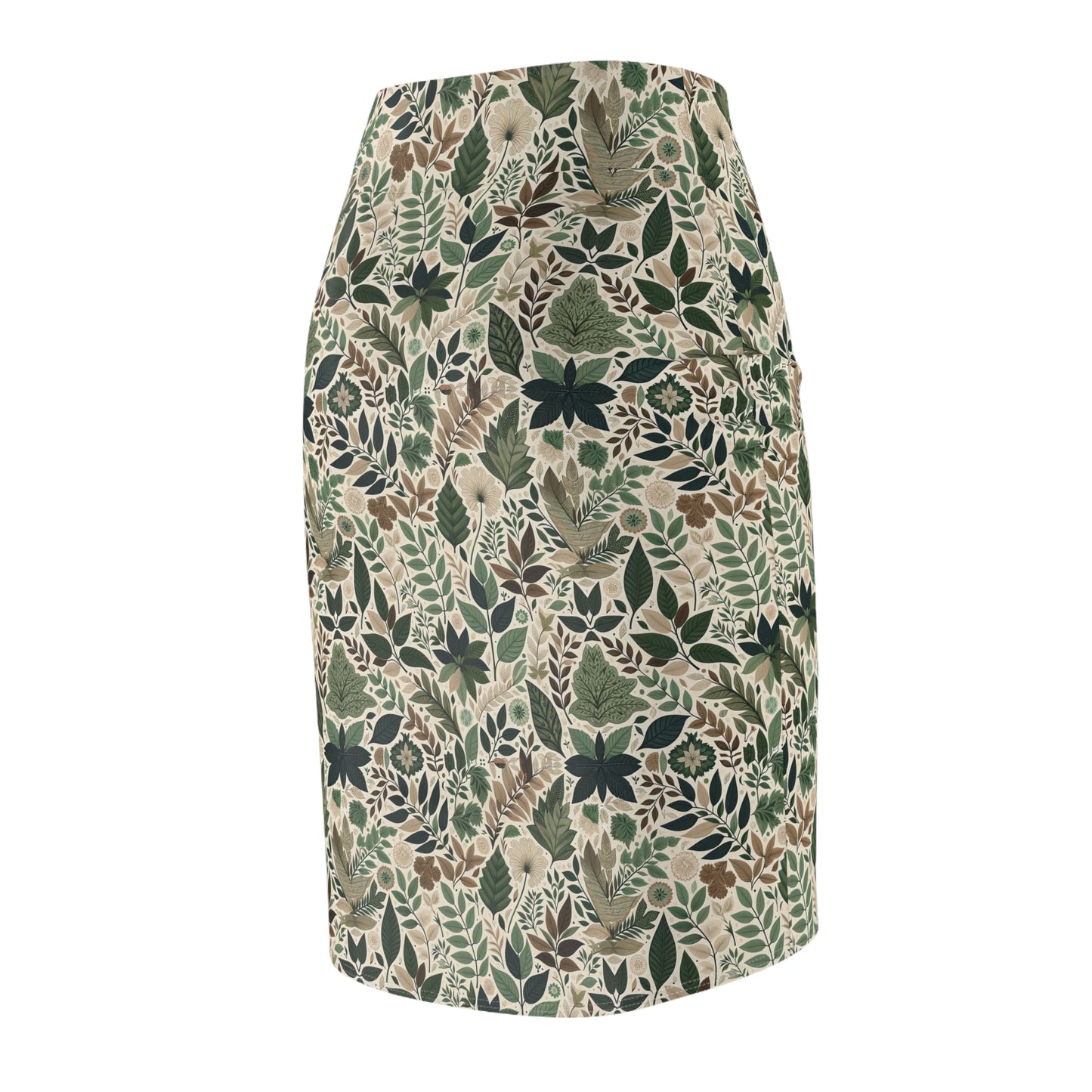 Streetwear Sustainability Environmentally Conscious Streetwear with a Natural Aesthetic Women's Pencil Skirt - 8404 Design-57