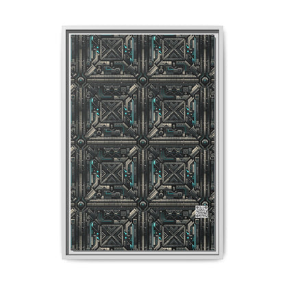 Tech Noir Futuristic Tech Aesthetic with a Dark Twist Matte Canvas, Framed (multi-color) - 8404 Design-59 B