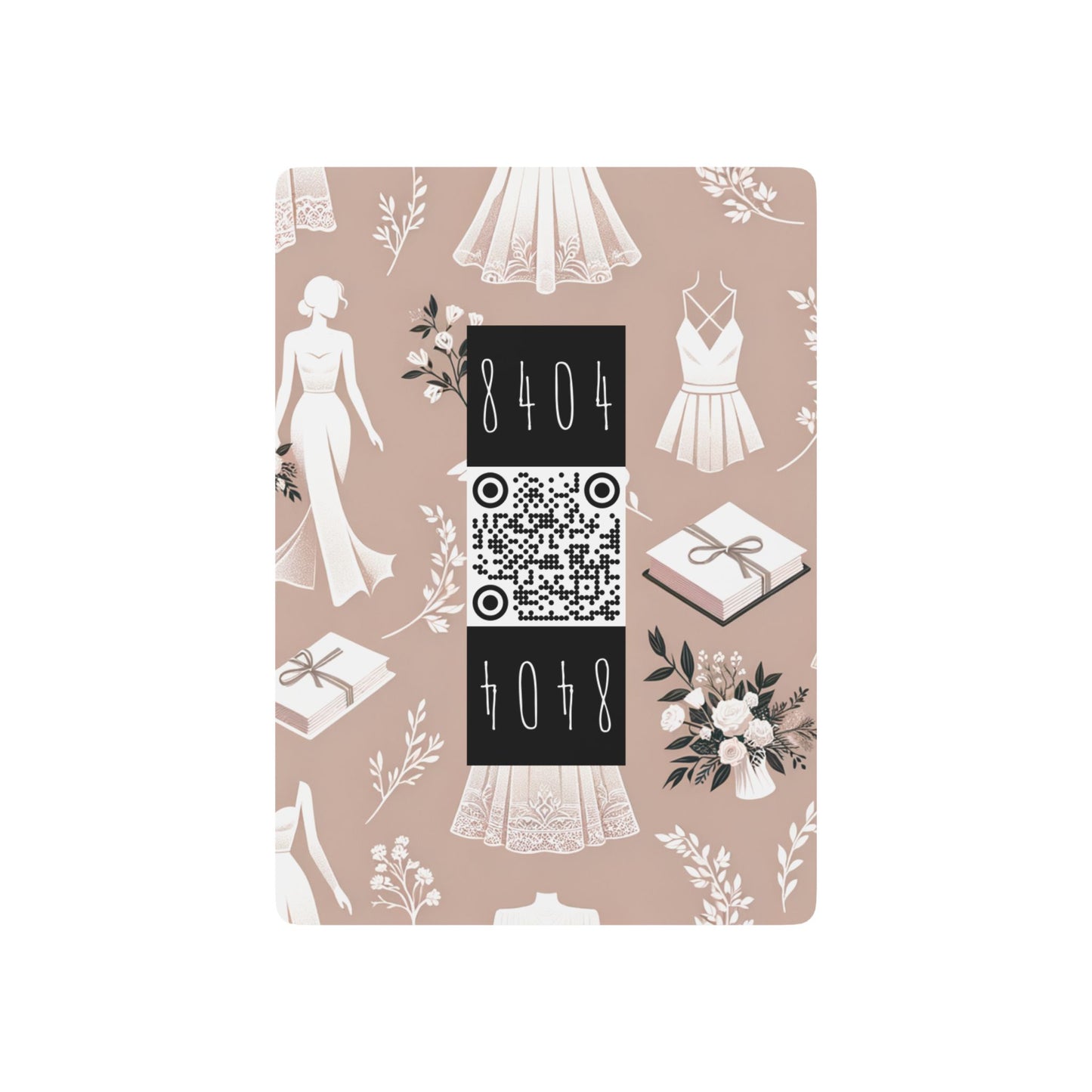 Chic Bridal Minimalism Modern Romantic Poker Playing Cards - 8404 Design-75 B