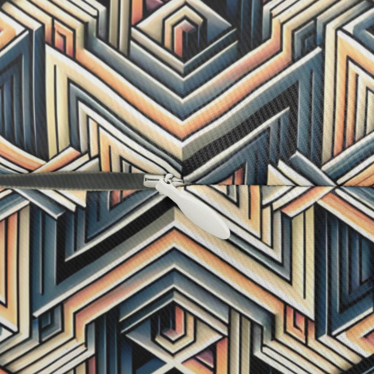 Tech Illusion Graphics Futuristic Artistry Spun Polyester Lumbar Pillow - 8404 Design-52 B