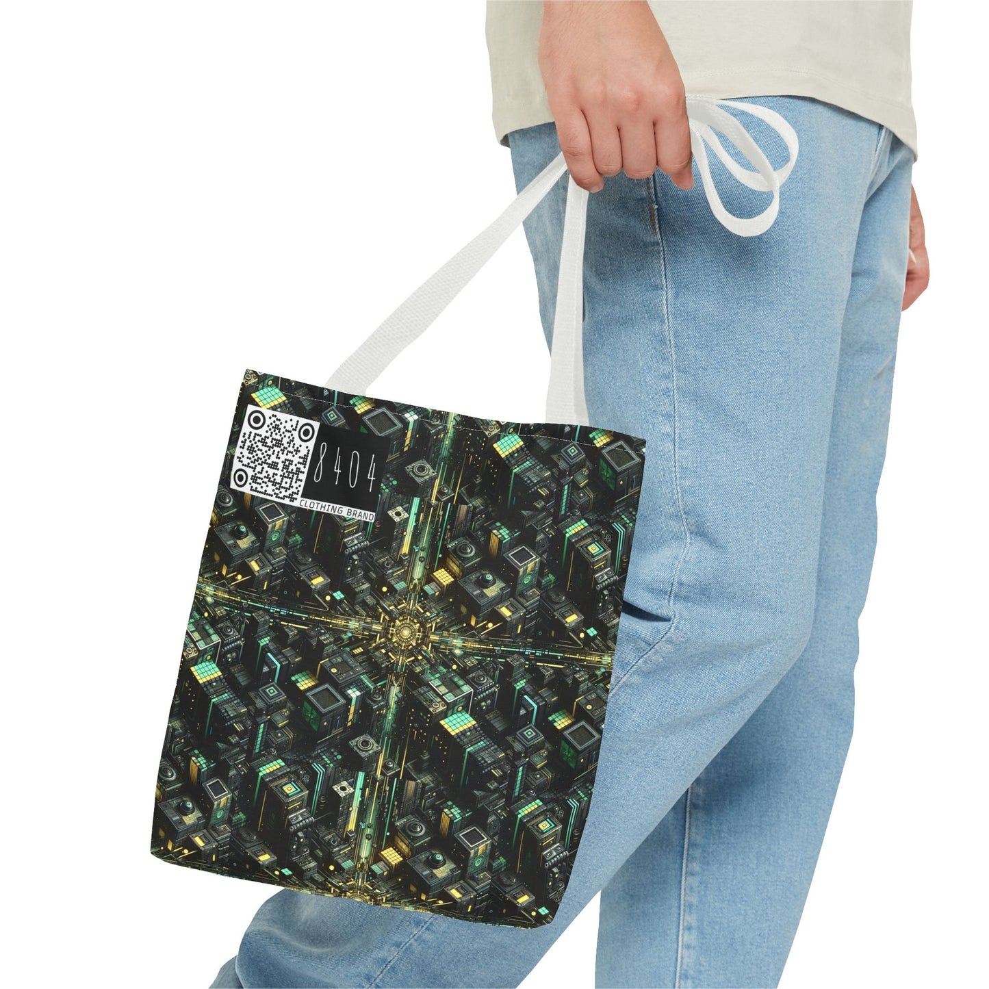Tech Noir Graphics Tech-Inspired Streetwear Tote Bag - 8404 Design-66