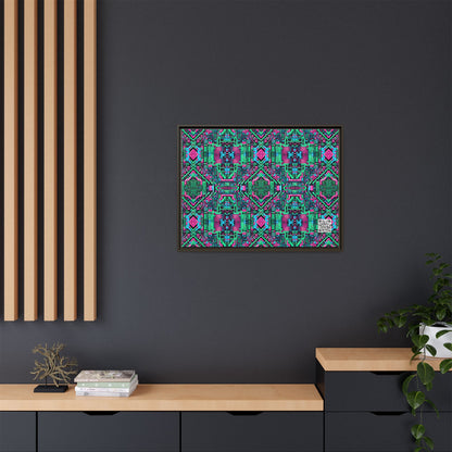 Digital Glitch Vibes Tech-Inspired Streetwear Matte Canvas, Framed (multi-Color) - 8404 Design-71 A