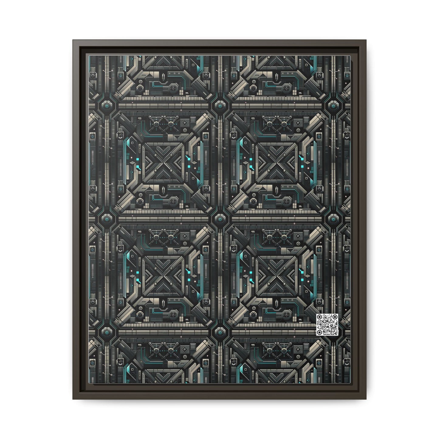 Tech Noir Futuristic Tech Aesthetic with a Dark Twist Matte Canvas, Framed (multi-color) - 8404 Design-59 A