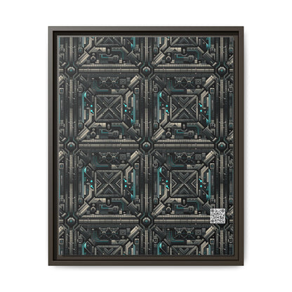 Tech Noir Futuristic Tech Aesthetic with a Dark Twist Matte Canvas, Framed (multi-color) - 8404 Design-59 A