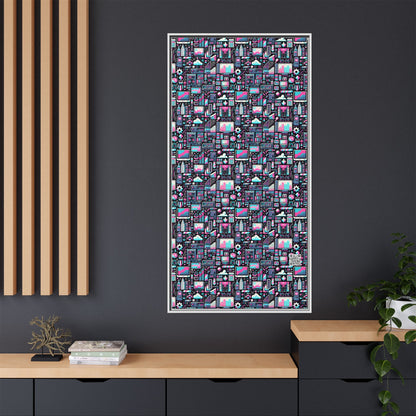 Digital Rebellion Youthful Streetwear with a Rebellious Digital Twist Matte Canvas, Framed (multi-color) - 8404 Design-71 B