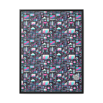 Digital Rebellion Youthful Streetwear with a Rebellious Digital Twist Matte Canvas, Framed (multi-color) - 8404 Design-71 A