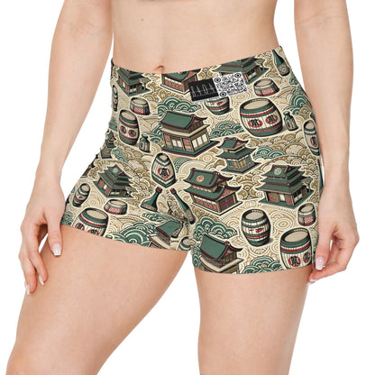Cultural Artisanal Fusion Contemporary Cultural Elegance Women's Shorts - 8404 Design-68