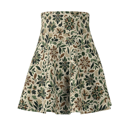 Streetwear Sustainability Environmentally Conscious Streetwear with a Natural Aesthetic Women's Skater Skirt - 8404 Design-56