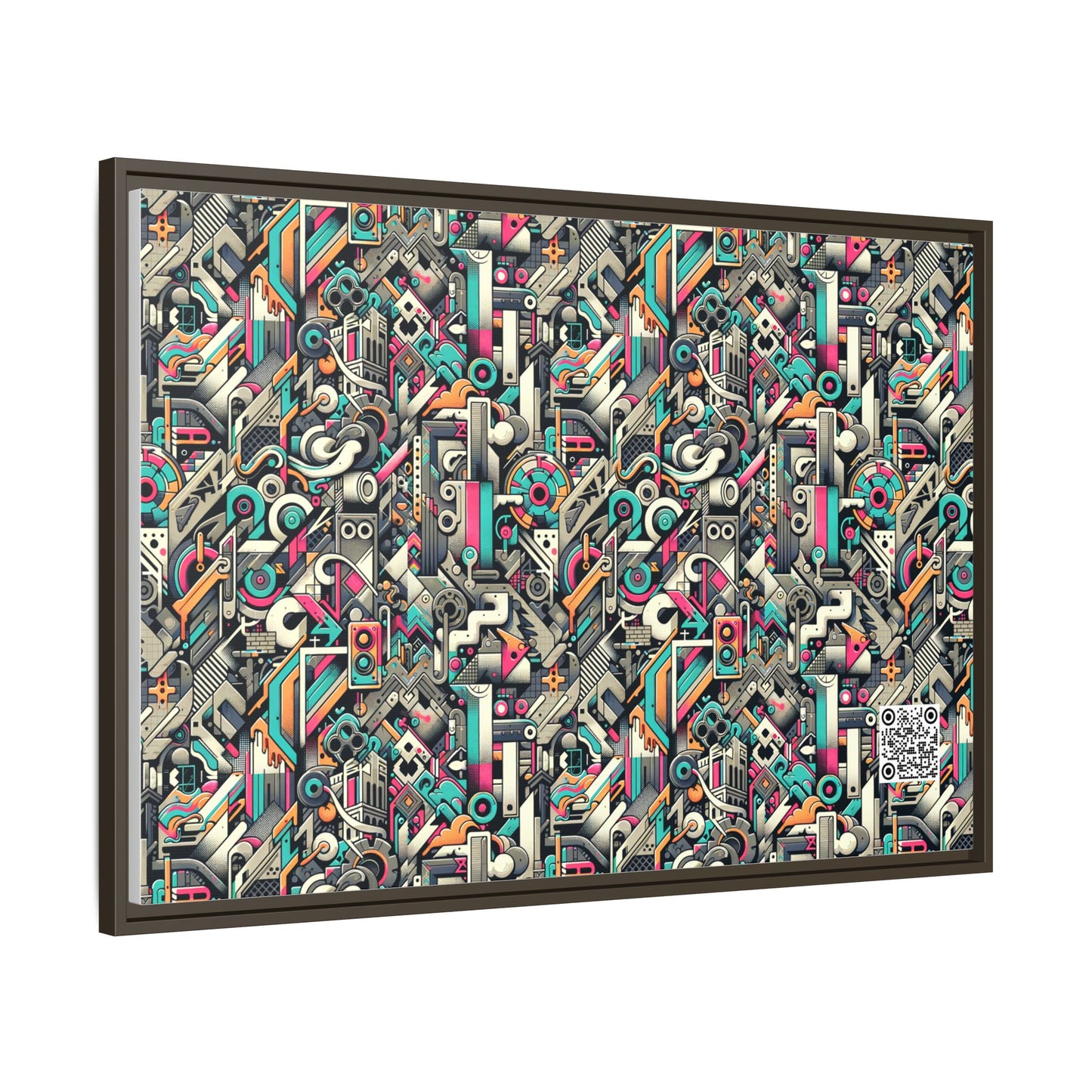 Digital Street Art Urban Street Style Matte Canvas, Framed (multi-color) - 8404 Design-74 A