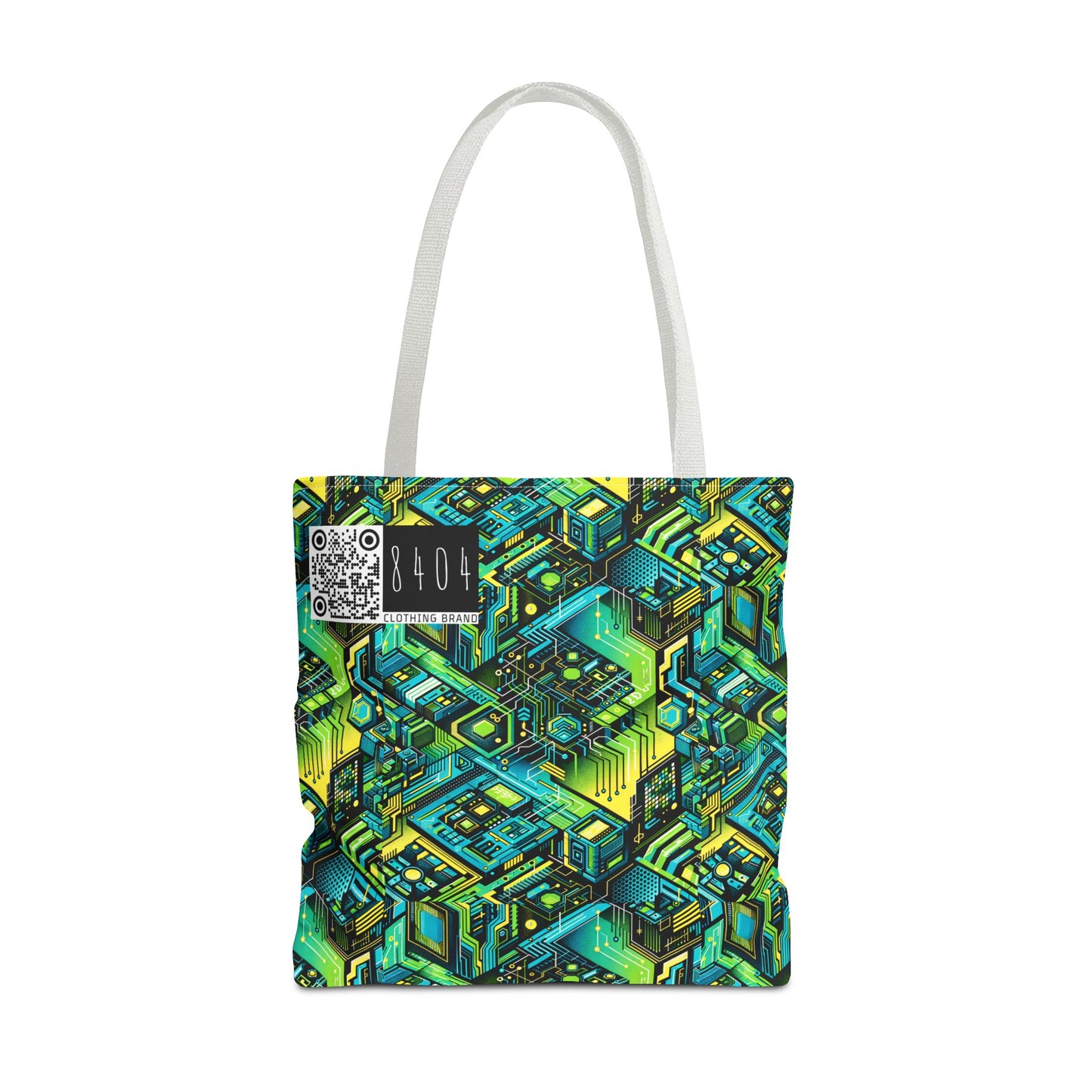 Tech-Infused Neon Tech-Forward Streetwear Tote Bag - 8404 Design-38