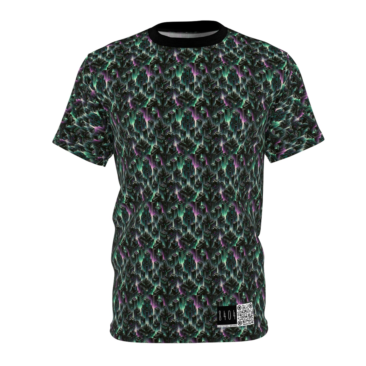 Tech Noir Aesthetics Tech-Forward Urban Dystopia Unisex Cut & Sew Tee - 8404 Design-44