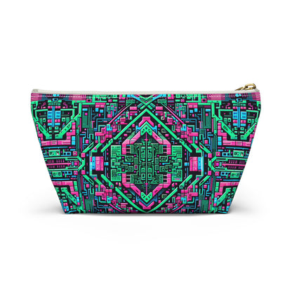 Digital Glitch Vibes Tech-Inspired Streetwear Accessory Pouch W T-Bottom - 8404 Design-71