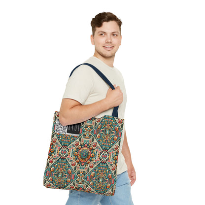 Cultural Fusion Tech Blend of Cultural Heritage With Tech-Inspired Elements Tote Bag - 8404 Design-74