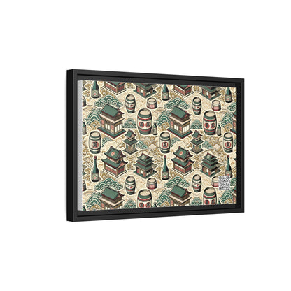 Cultural Artisanal Fusion Contemporary Cultural Elegance Matte Canvas, Framed (multi-Color) - 8404 Design-68 B