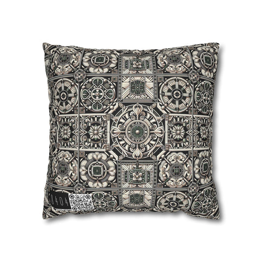 Cyber Garden Party Tech Garden Extravaganza Spun Polyester Square Pillowcase - 8404 Design-45