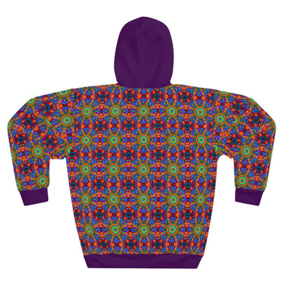 8404's Unisex Adult "flowers of Acid in Purple" Fashion Pullover Hoodie