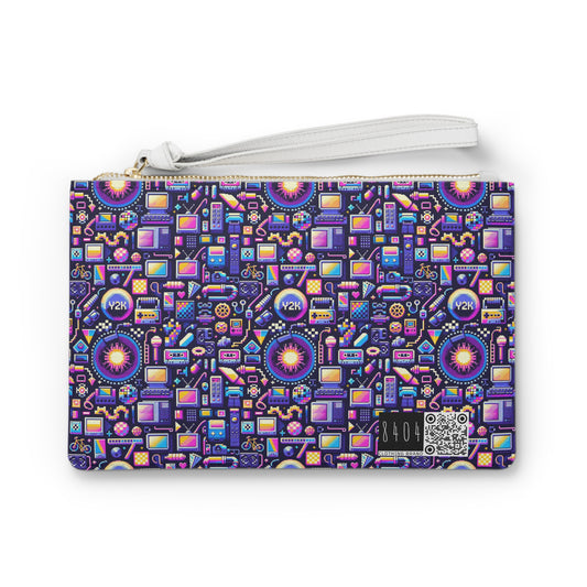 Digital Nostalgia Modern Retro Fusion Clutch Bag - 8404 Design-64