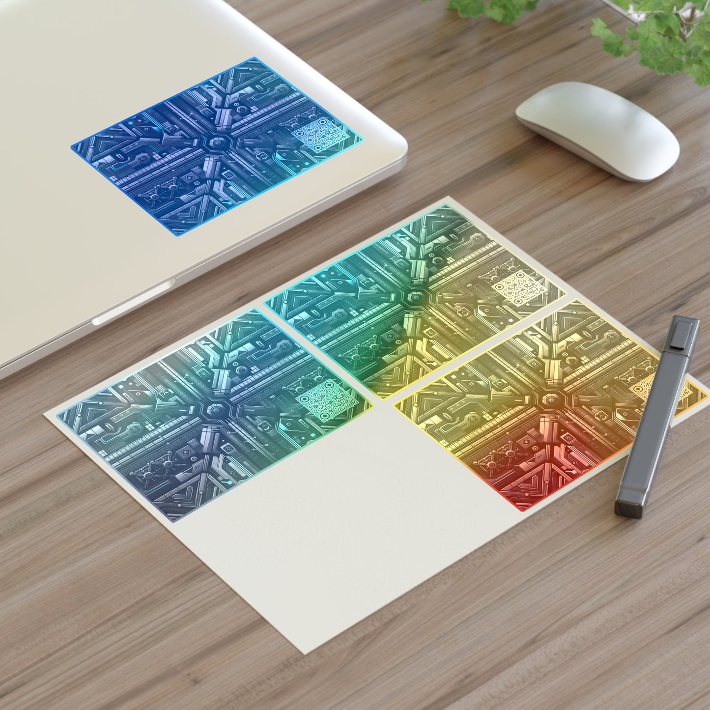 Tech Noir Futuristic Tech Aesthetic with a Dark Twist Sticker Sheet - 8404 Design-59