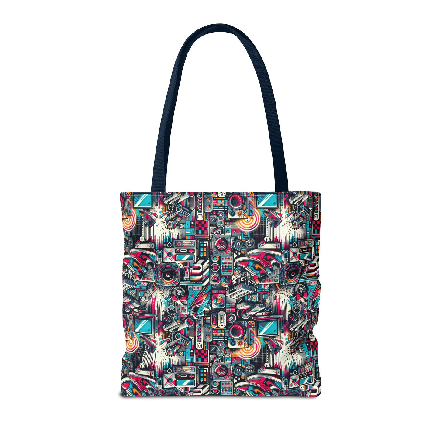 Urban Graffiti Fusion Eclectic Street Art Meets Modern Tech Culture Tote Bag - 8404 Design-50