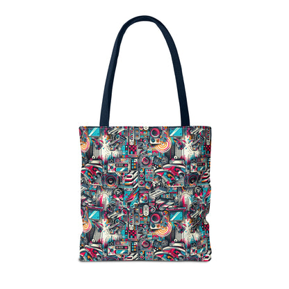 Urban Graffiti Fusion Eclectic Street Art Meets Modern Tech Culture Tote Bag - 8404 Design-50