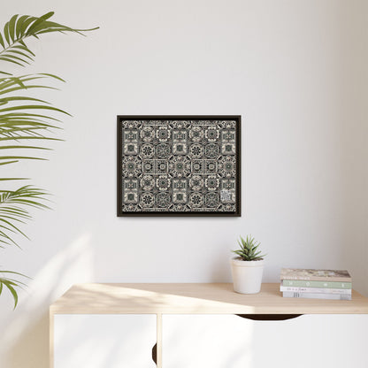 Cyber Garden Party Tech Garden Extravaganza Matte Canvas, Framed (multi-Color) - 8404 Design-45 A