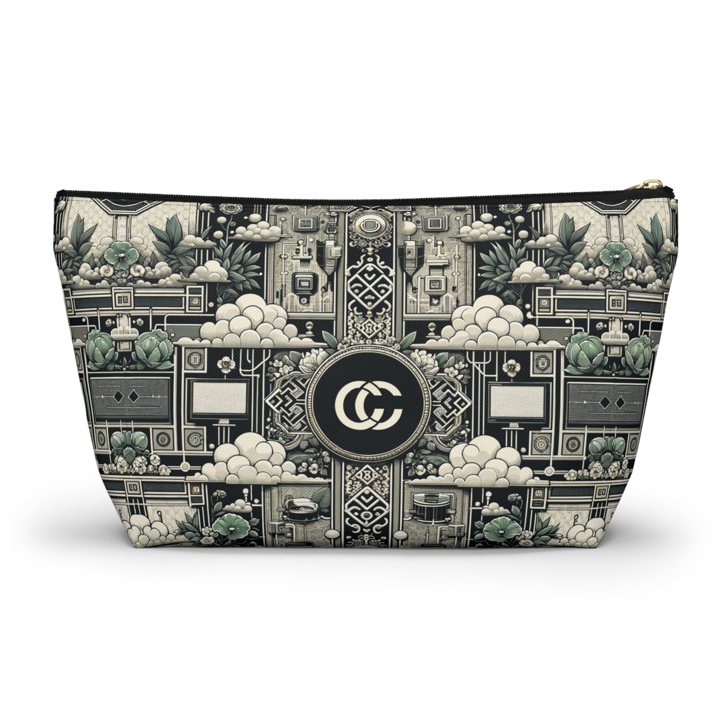 Cyber Garden Party Tech Garden Extravaganza Accessory Pouch W T-Bottom - 8404 Design-54