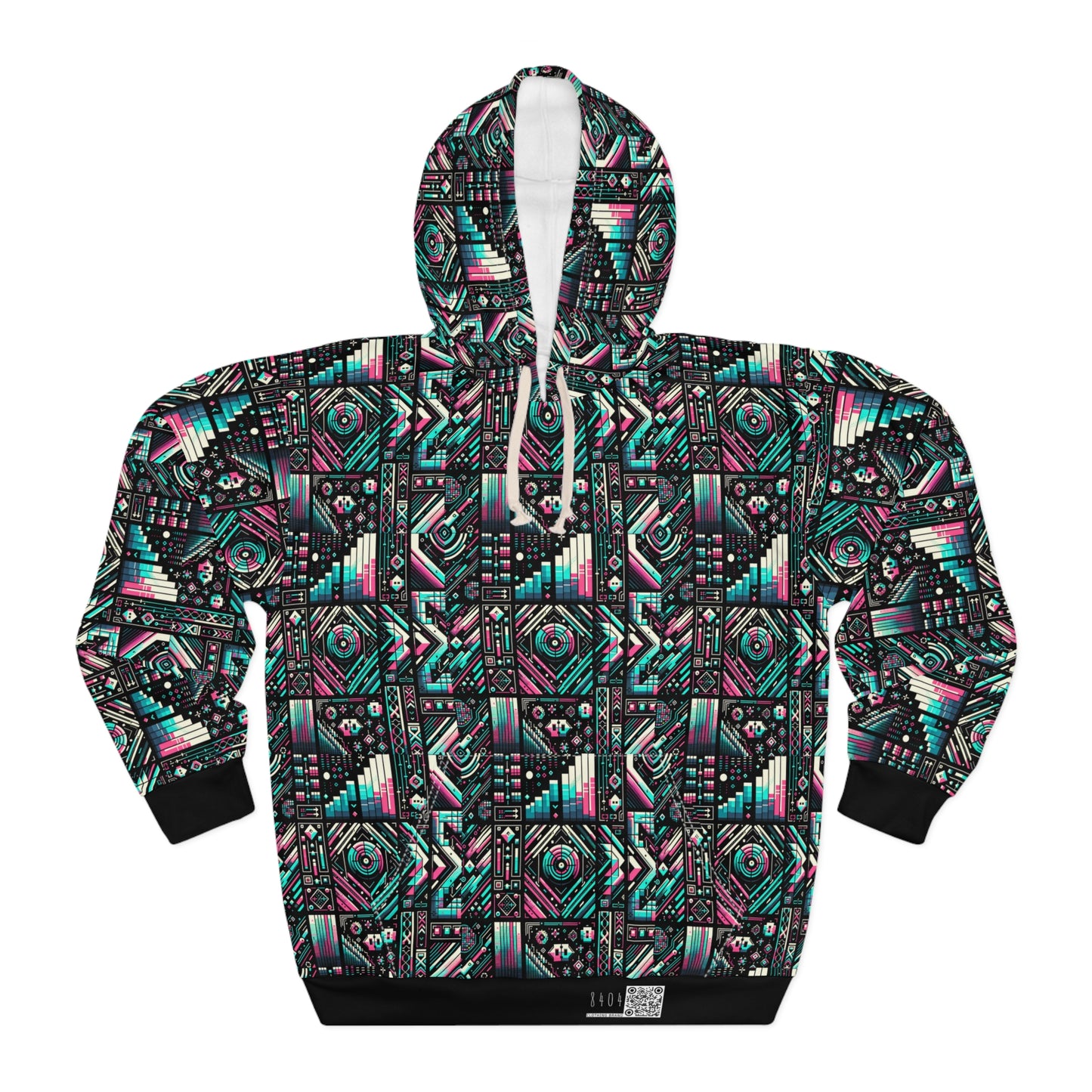 Digital Artistry Digital-native Streetwear Pullover Hoodie - 8404 Design-60