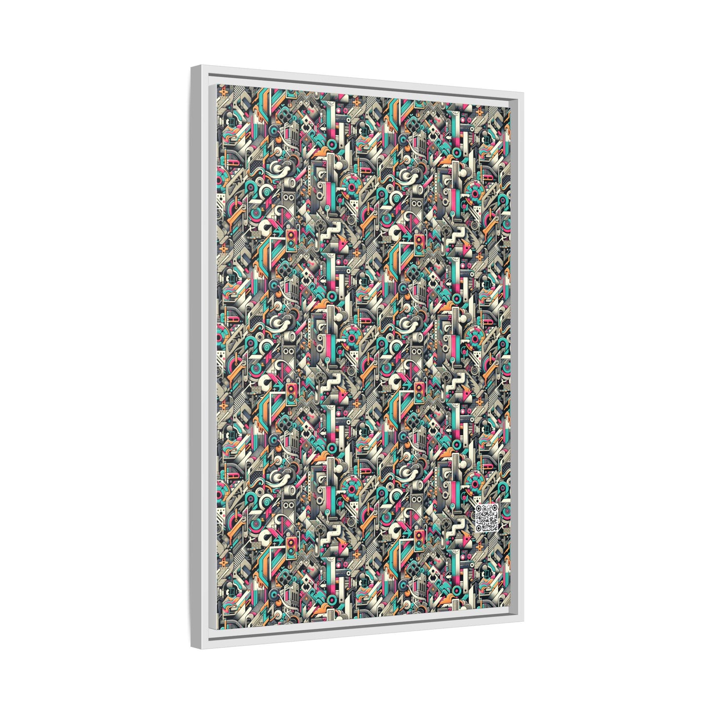 Digital Street Art Urban Street Style Matte Canvas, Framed (multi-color) - 8404 Design-74 A